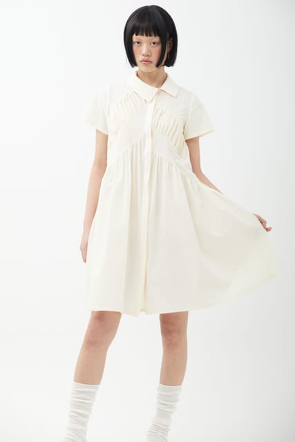 PLEATS PLEATS DRESS (ivory)