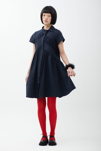 PLEATS PLEATS DRESS (navy)