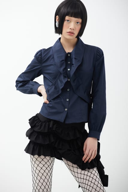 SHELL LINE SHIRT (navy)