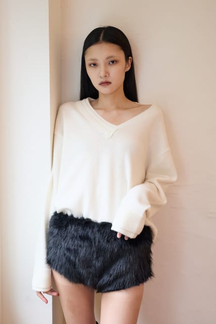 THREE COLLAR KNIT (white)