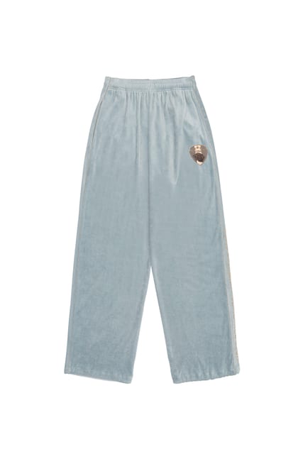 Velour Track Pants Baby Blue