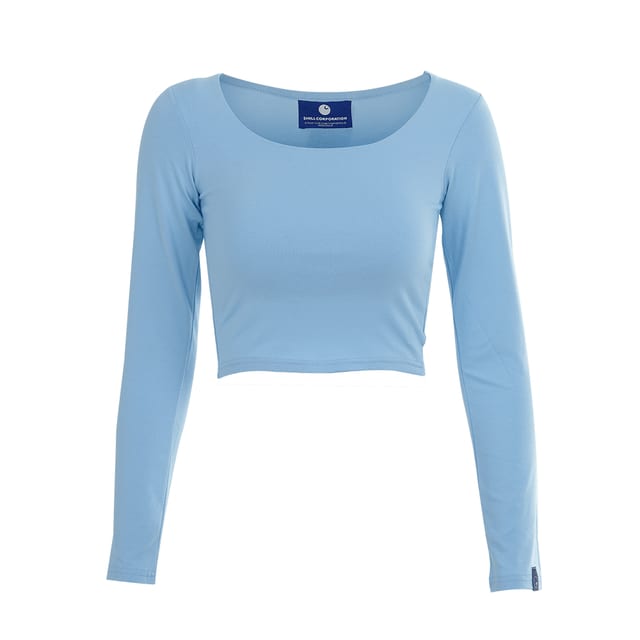 Cool Tencel Crop Long Sleeve shirts