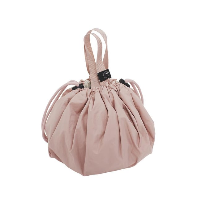 Recycled Nylon Reversible Dumpling Pouch Bag - Pink