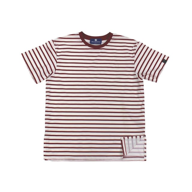 Sorona Stripe Short Sleeve Base Layer - Burgundy