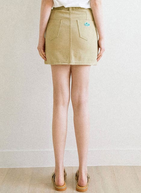 Cotton mini skirt