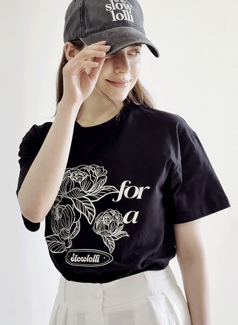 Flower-lettering t-shirt_2 Colors