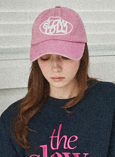 Oval logo ball cap - Pink