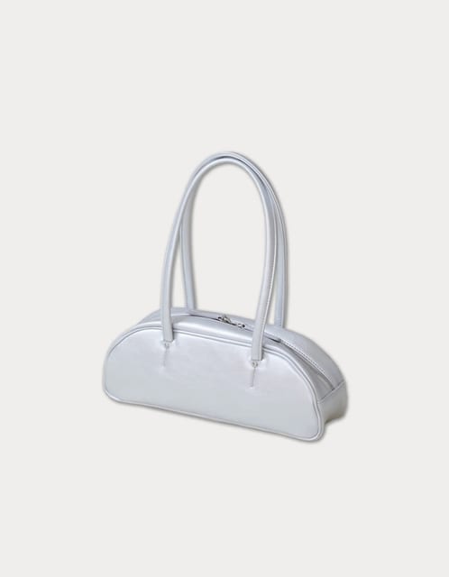 demi baguette bag - silver