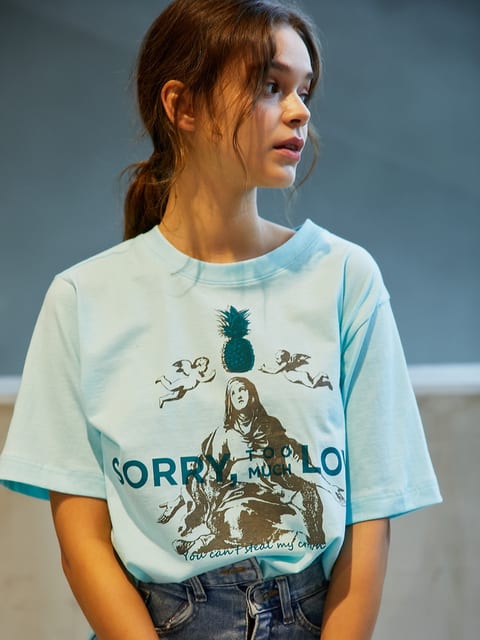 Angel Pineapple Tee_Blue