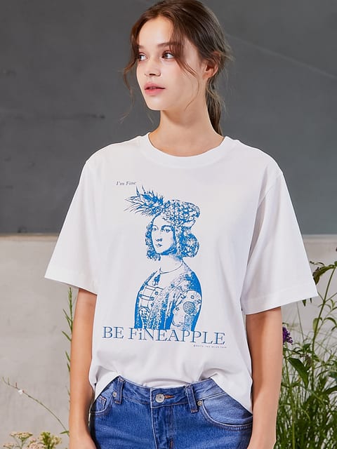 Be Fineapple Tee_White