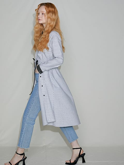 Oxford Long Flare Dress_Black