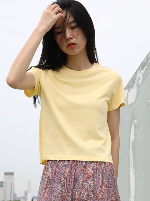 So Luv Crop Tee_Yellow