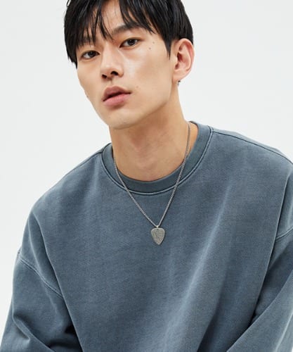 980g 피그먼트 맨투맨-스톤 네이비