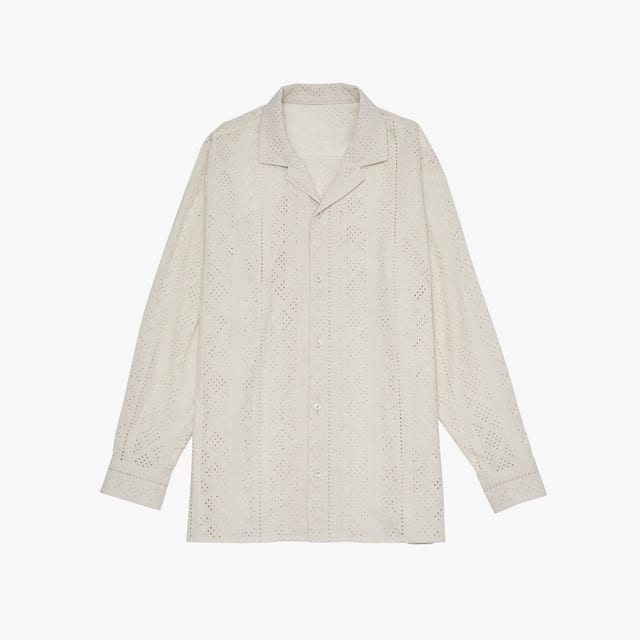 Stranger Classic Fit Lace Shirt (Cream)