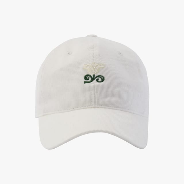 Stranger Flower Logo Baseball Corduroy Cap (White)