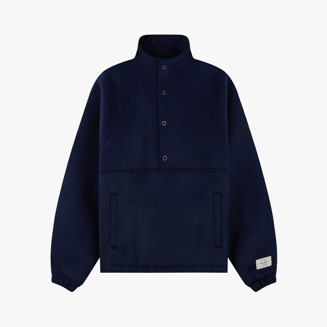 Stranger Regular Fit Wool Anorak (Navy)
