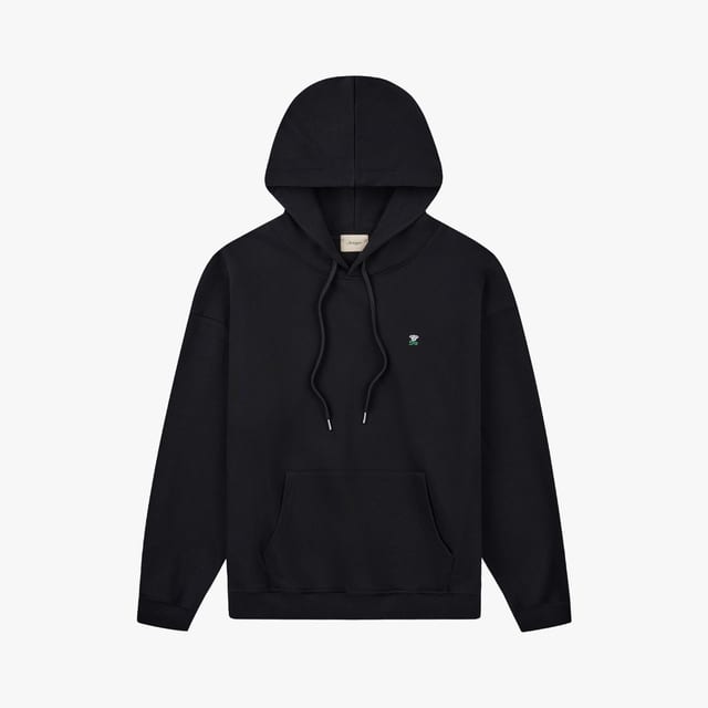 Stranger Relax Fit Flower Hoodie (Black)