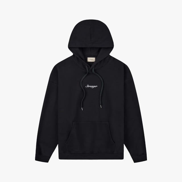 Stranger Relax Fit Logo Hoodie (Black)