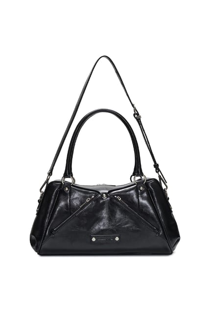 FAUX LEATHER M.O.S BAG, BLACK