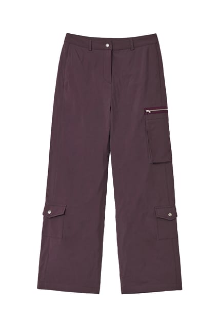 PADDED CARGO PANTS, PURPLE