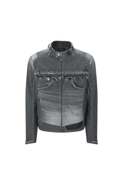 surgery denim biker jacket 'grey'