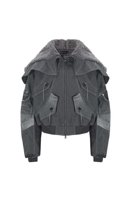 Surgery Exo-Shell hood denim jacket 'grey'