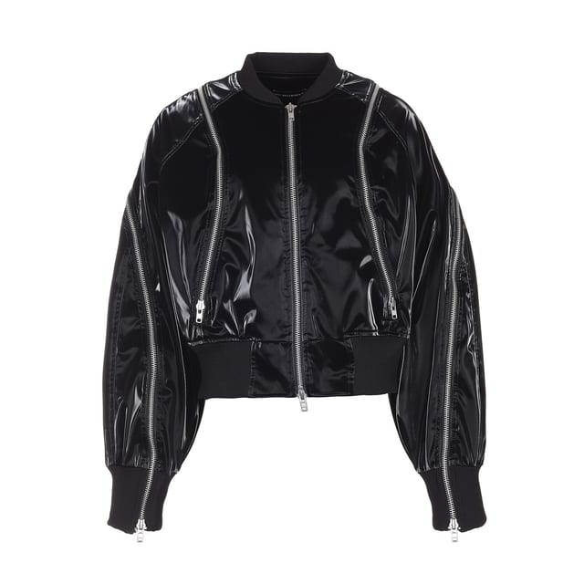 surgery round zip bomber 'glossy black'