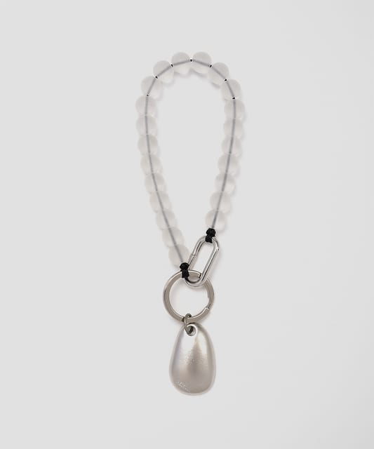 Pebble clear charm (White)