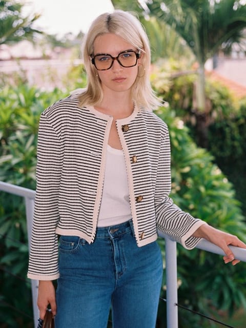 NEW LINDSAY STRIPE CARDIGAN