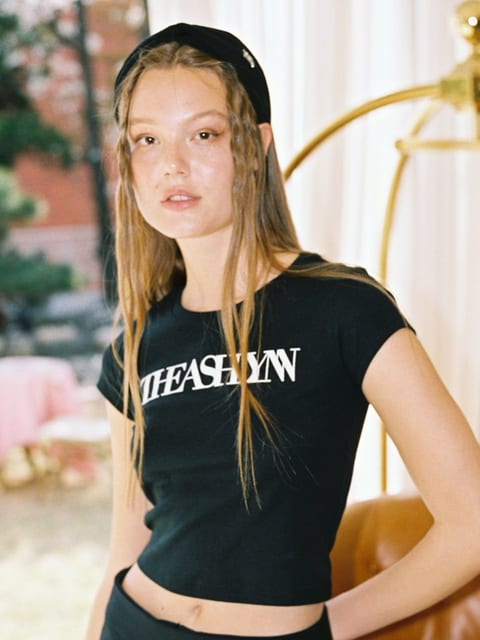 THEASHLYNN BABY CROP T SHIRT_BLACK