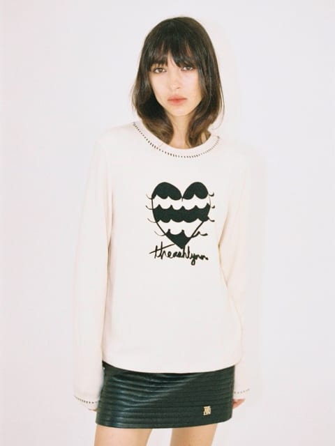 VINNY HEART WAVE LONG SLEEVE TOP_CREAM