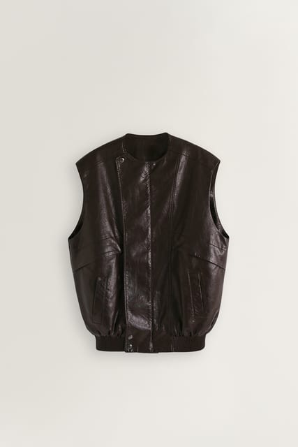 Frame Eco Leather Vest - Garment Washed (Dachshund)