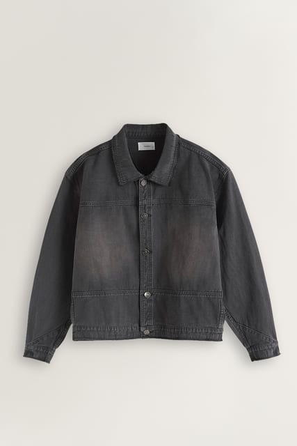Raw Dyed Trucker Jacket - Deki Cut (Dark Shadow)