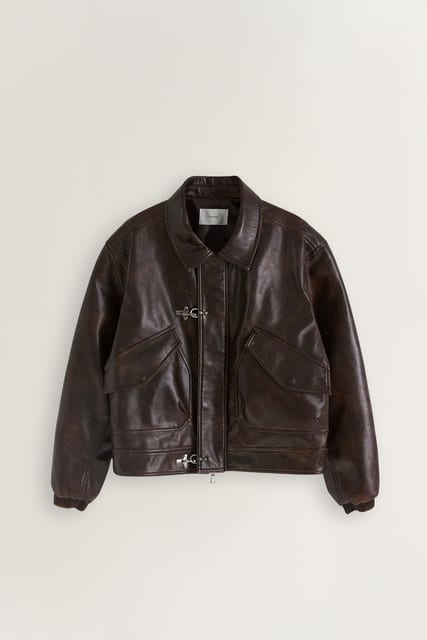Still Garment Washed Eco Leater Fireman Jacket - T Buckle (Emperador)