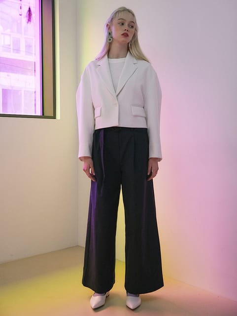 PAPERBACK BELTED PANTS NAVY