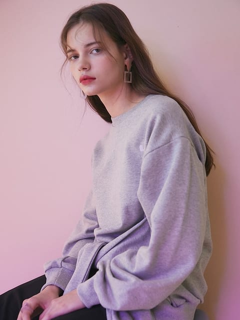 SLEEVE KNOT SWEAT SHIRT GRAY