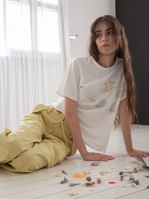 [5차] Sea Life Graphic T-Shirt (Ivory)