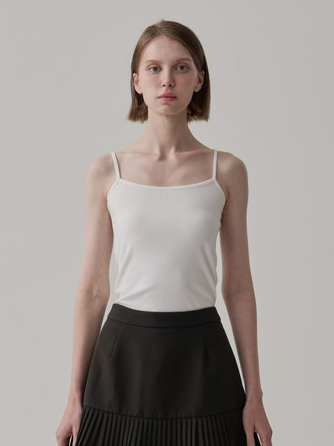 Halter neck sleeveless top (White)