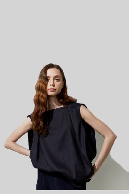 CORNUCOPIA TOP NAVY