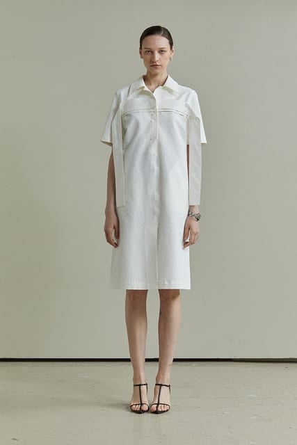 ITALY SHIRTS STRAP DRESS