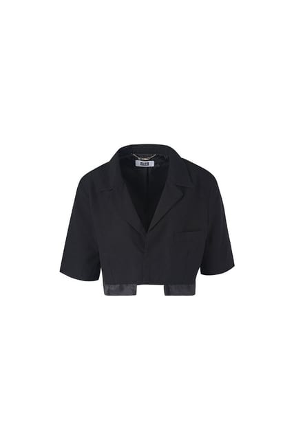 Raw edge Cropped Blazer