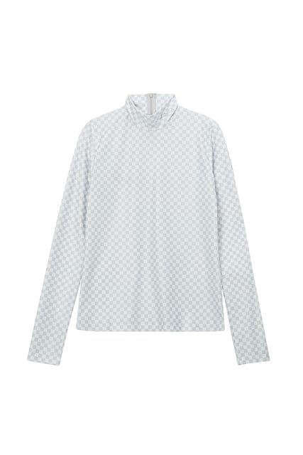 [Runway] Grid Logo Long Sleeve Turtleneck