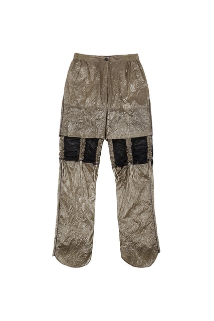 [Runway] Nylon Mesh Drawstring Pants_Brown