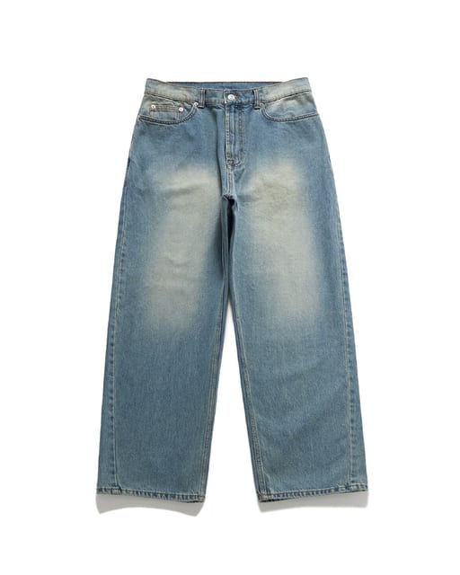 CURVED WIDE DENIM / LIGHT BLUE
