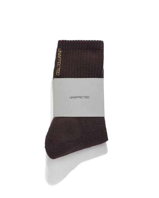 LOGO EMBROIDERED SOCKS / BURGUNDY