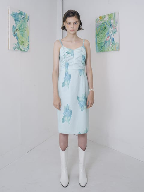 shirred sleeveless dress_pattern