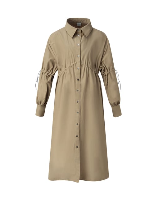 trench shirt dress_brown