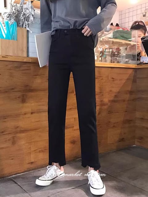 투버튼 디컷팅 팬츠