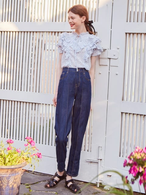 Double Pintuck Line Summer Jean (2colors)