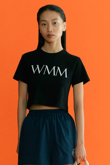 Classic Logo Crop T shirt - Black